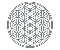 Blume des Lebens - Baum Wandtattoo in 6 Größen - Wandaufkleber Wall Sticker (20 x 20 cm, 71_grau)