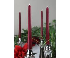 Spitzkerzen Kerzen Markenkerzen Tafelkerzen Leuchterkerzen Dinnerkerzen 250/23 mm dunkelrot rot, 12 St.