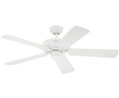 Westinghouse Lighting Deckenventilator, Ausführung in Weiß mit Wendeflügeln in Weiß/Weiß mit Rattan