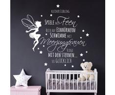 ilka parey wandtattoo-welt Wandtattoo Wandbild Wandaufkleber Wandsticker Aufkleber Sticker Zitat Spruch kleiner Liebling... mit Fee und Sternen M2014 - ausgewählte Farbe: *flieder* ausgewählte Größe: *L - 75cm breit x 75cm hoch*