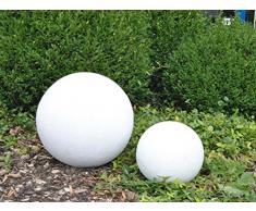 Eleganteinrichten Fiberglas Dekokugel D20cm Perlmutt weiß.