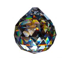 Kristall-Kugel ø 40 mm im feinem Satinbeutel 30% Bleikristall Regenbogenkristall Kristallkugel Fensterdeko Feng Shui Kristallglas Give Away