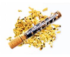 SiDeSo® 1 Stück 40cm Konfetti Shooter gold metallik Hochzeit Deko Silvester Party Feier