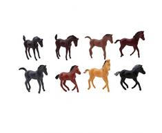 Vektenxi 8 stücke Mini Pferd Toys Simulation Pferd Modell Figur Toys frühe Kindheit kognitive Toys pädagogisches lern Toys für Kinder bequem und praktisch