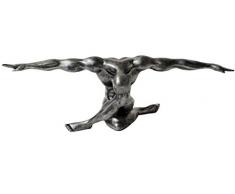 Hochwertige Skulptur Cliffhanger 61 x 20 cm in antik-silber