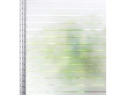 Homein Fensterfolie Streifen Sichtschutzfolie Folie für Fenster Selbstklebend Milchglasfolie Statisch Haftend Klebefolie Transparent Blickdicht Duschkabine Bad Küche Badfenster Büro Tür 90 x 200 cm