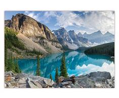XXL Poster 100 x 70cm (S-826) Moraine Lake im Banff-Nationalpark in Alberta, Kanada Bergsee im Valley of the Ten Peaks in den Rocky Mountains (Lieferung gerollt!)