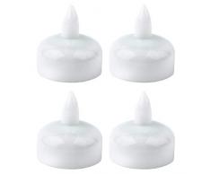 LED-Schwimmkerzen | Ø 3,6cm | 4cm hoch | 4 Stück | schwimmende LED-Teelichter | wasserdicht (warmweiß)