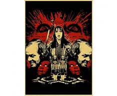 Plakat-Horror Cinema Movie Elektrische Malerei Kraftpapier 42X30Cm-7/Aufkleber/Durchbruch/Selbstklebendes Wandbild/Wandsticker/Stein/Wanddurchbruch/Wandaufkleber/Tattoo