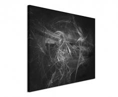 Sinus Art Abstrakt 1088-120x80cm SCHWARZ-Weiss Bilder - Wandbild Kunstdruck in XXL Format - Fertig Aufgespannt â TOP - Leinwand - Wand Bild - Kunst Bild - Wandbild abstrakt XXL