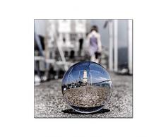 Yeti-Gold Glaskugel Fotografenqualität 10cm allein oder mit Glassockel (10cm Fotokugel Plus Glassockel)