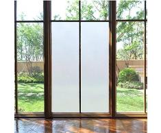 havalime Premium Fensterfolie, Sichtschutz, Milchglas, matt satiniert, statische Folie, selbsthaftend ohne Klebstoff, bietet UV-Schutz, Privatsphäre (200 x 90 cm vollflächig)
