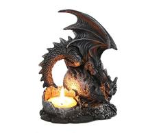 Drachen Teelichthalter Dragon Figur Kerzenhalter Gothic Drache