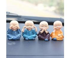 VCX Auto-Ornamente, 4 Stück/Set, Kunstharz, Wackelköpfe, Puppenfigur, Dekoration, Tomy Mönche, Maitreya Buddha-Figur, Geschenk, Schreibtisch, Auto-Anhänger