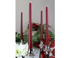 Spitzkerzen Kerzen Markenkerzen Tafelkerzen Leuchterkerzen Dinnerkerzen 300/23 mm dunkelrot rot, 12 St.