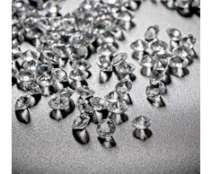 ABSOFINE Deko-Diamanten Farblos Diamantkristalle Transparent Kristall Dekosteine Tischdeko Diamanten Streudeko Hochzeit Dekoration (6mm-10000Stk)
