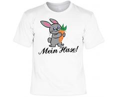 Art & Detail Shirt Ostern Lustige Sprüche Fun Tshirt Mein Hase! - Oster Tshirt mit Witzigem Motiv