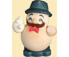 Weihnachtsfigur Räucherfigur Kaffee-Opa HxBxT = 9x7x7cm NEU Räuchermann Schnee Rauchmann Räucherfigur Räucherkerze Figur Holz Seiffen Erzgebirge Holz Rauchfigur Dekoration Weihnachten