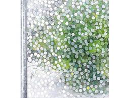Homein 3D Fensterfolie Selbstklebend Sichtschutzfolie Selbsthaftend Sichtschutzfolie Fenster Milchglas Folien für glastüren Glasfolie Dekorfolie Ohne Kleber Window Film UV Schutz Punkte 44.5 x 200 cm