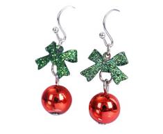 Joyfeel buy 1 Paar Weihnachten Ohrringe Frauen Mädchen Bowknot Legierung Ohrringe Elegantes Weihnachtsschmuck Zubehör