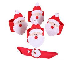 Rich-home Serviettenringe Mit Schlitz Stoffserviettenring Serviettenhalter Für Hochzeit Geburtstag Weihnachten Taufe Tisch Dekoration 4 Stück Cosy