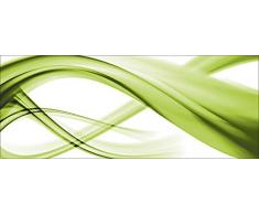 Artland Qualitätsbilder I Glasbilder Deko Glas Bilder 125 x 50 cm Abstrakte Motive Gegenstandslos Digitale Kunst Grün A6GE Abstrakte Komposition