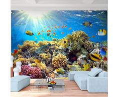 Fototapete Aquarium 352 x 250 cm Vlies Wand Tapete Wohnzimmer Schlafzimmer Büro Flur Dekoration Wandbilder XXL Moderne Wanddeko - 100% MADE IN GERMANY - Unterwasserwelt Korallen Riff Runa Tapeten 9073011a