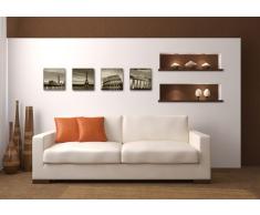Visario Leinwandbilder 6604 Bild auf Leinwand Städte London Paris Rom Berlin, 4 x 30 x 30 cm, 4 Teile