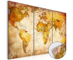 murando - Acrylglasbild Weltkarte 120x80 cm - 3 Teilig - Bilder Wandbild - modern - Decoration Landkarte Karte Welt Kontinente k-B-0006-k-e