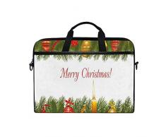 HUAYEXI HandtascheLaptop，Weihnachtsbaumkerze Grußdruck,Umhängetasche Laptop Tasche Handtasche Business Aktentasche