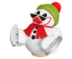 Kugelräuchermännchen COOL-MAN MIT SCHLITTSCHUH weiß 9cm 19092