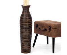 Leewadee Deko-Bodenvase - Holz - 75cm hoch (braun)