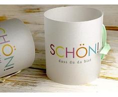 8 Stück Lichthülle für Tischlicht Schön dass du da bist Tischdeko handmade