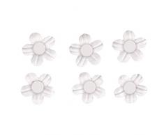 Rayher 60585102 Deko-Sticker: PapierblÃ¼ten m. Halbperle, m. Klebepunkt