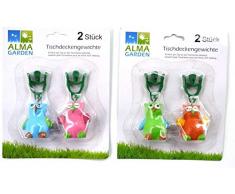 Alma 4 STK Tischdeckenbeschwerer Eule bunt farbig lustig Tischdeckenklammern Gewichte schwer Tischdecken Hänger Tischdeckenklammern EULEN