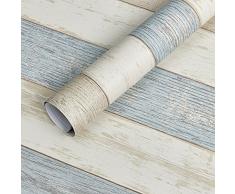 Homein Möbelfolie Holzoptik Folie Klebefolie Vinyl Selbstklebend Dekorfolie Fensteraufkleber PVC Aufkleber für Möbel Küche Küchenschrank Bunt Rio Holz Optik 44.5 x 200 cm