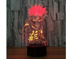 Led Nachtlicht-3D Vision-Sieben Farben-Fernbedienung-Anime Nachtlicht Kreative Geschenkfolie Ändern Touch Table Lampe Drop Geschenk Versand Für Kinder