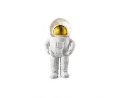 DONKEY Products Summerglobe The Astronaut, Schneekugel, Glitzerkugel, Dekoration, Glas, Polyresin, Weiß, Golden, 17 cm, 330441