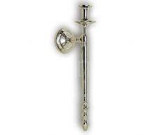 Wand-Kerzenleuchter H48cm Aluminium vernickelt