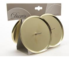 4 Stück Adventskerzenhalter 10cm gold Kerzenhalter Advent Kerzen Adventskranz