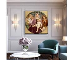 YuanMinglu Menschen Ölgemälde Leinwand Kunst Wand Poster Bild rahmenloses Gemälde 50X50CM