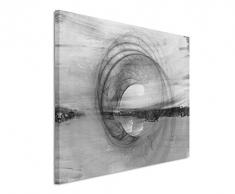 Sinus Art Abstrakt 1478-120x80cm Schwarz-Weiss Bilder - Wandbild Kunstdruck in XXL Format - Fertig Aufgespannt â Top - Leinwand - Wand Bild - Kunst Bild - Wandbild Abstrakt XXL
