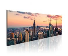 murando - Bilder New York 120x40 cm - Vlies Leinwandbild - 1 Teilig - Kunstdruck - modern - Wandbilder XXL - Wanddekoration - Design - Wand Bild - Skyline NY City Stadt 9020119