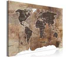murando Mega XXXL Weltkarte Wandbild 165x110 cm - Einzigartiger XXL Kunstdruck zur Selbstmontage Leinwandbilder Moderne Bilder Wanddekoration - Holz k-C-0050-ak-d