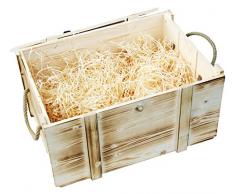 Kistenkolli Altes Land Weinkiste 6er geflammt inkl. Holzwolle/Holzkiste/Geschenkbox/Aufbewahrungsbox/Überraschungskiste/Weinbox/Hochzeitskiste (6er Weinbox)