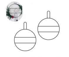 JUNGEN 2PCS Metallring Deko Handtuchringe Metall Schwarz Wanddeko Türdeko Runder Wandkranz für Wohnaccessoires Deko