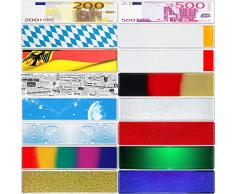 TEILE-24.EU Malinowski Wunsch-Kennzeichen Fun Funschild Kennzeichen Namen Nummernschild Geburtsdatum