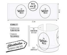 ilka parey wandtattoo-welt Teelichthüllen zur Taufe 2er 4er Set für Windlichter Teelicht Lichthülle Hülle Baum rosa Hase Entchen + Wunschname Datum te121 - ausgewählte Größe: *4X Lichthüllen*