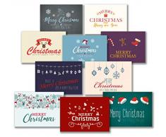 30 Premium Klappkarten - Weihnachtskarten und Umschläge - inklusive E-Paper mit den schönsten Weihnachtsgrüßen für den Selbstdruck - 100% Made in Germany - von Davom