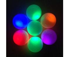 NOBRAND Golfball Gold-Light-up Blinklicht Nachtlicht Leuchtball Fluoreszierend Golfbälle Nachtlicht 1 (Farbe: 1 Stück Send Random)